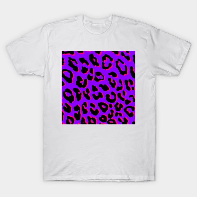 Leopard Print Purple T-Shirt by BlakCircleGirl